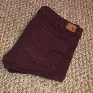 American Eagle Maroon Shorts